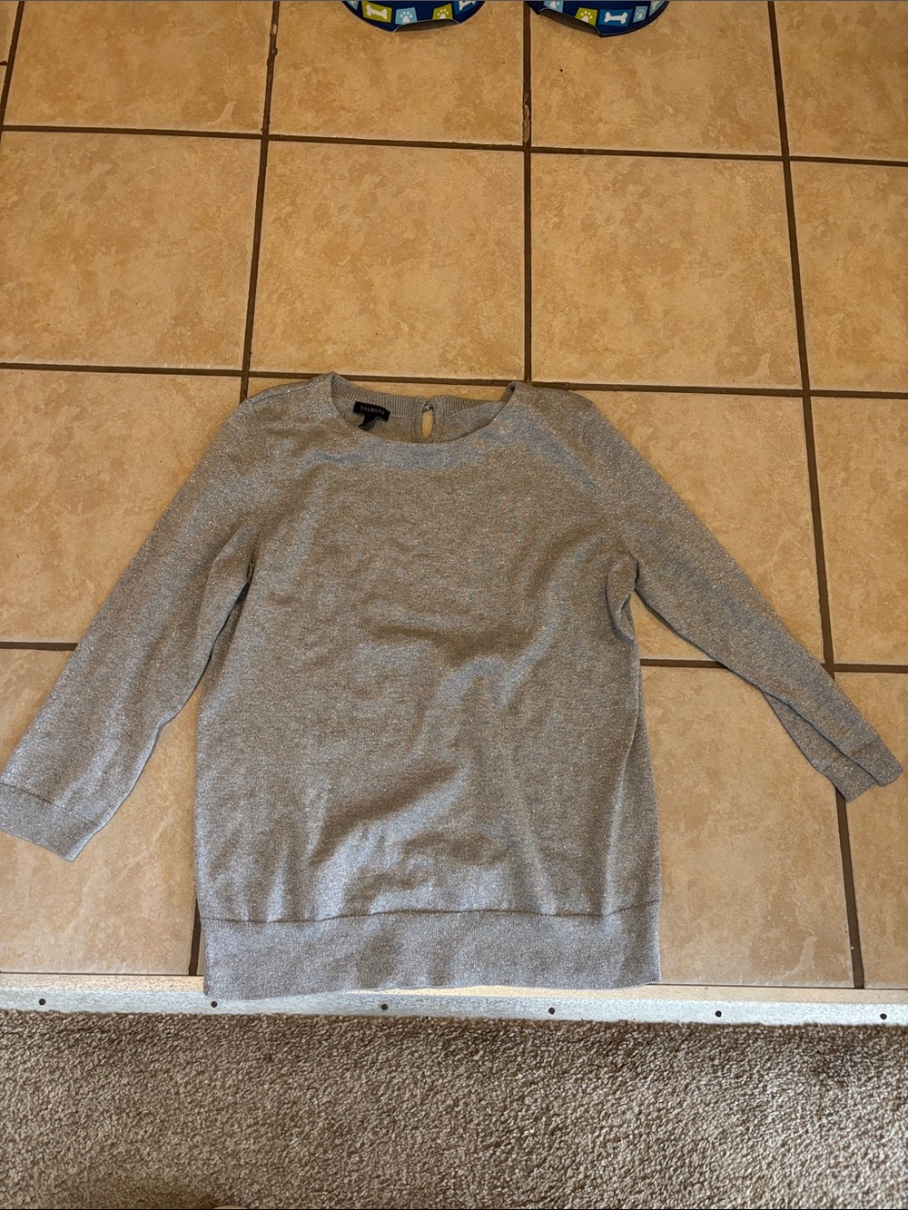 Talbots Heather Gray Crewneck Sweater